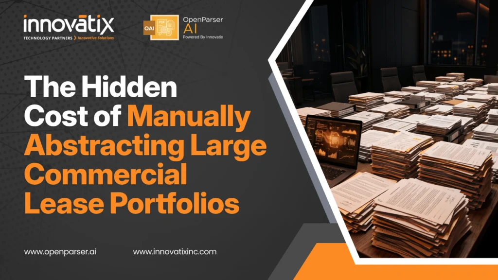 Commercial lease abstraction and large lease document portfolio